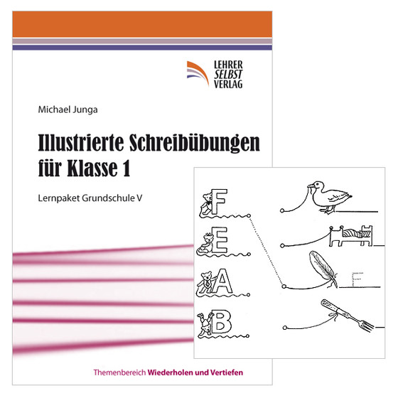 Illustrierte Schreibübungen für Kl.1. Lernpaket Grundschule V