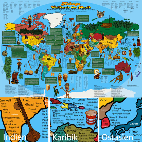 Weltkarte der Musik